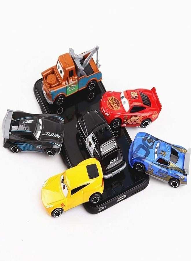Sky Tech® Mini Metal Die Cast Car Set of-6 Toy Vehicle Play Set Free Wheel High Speed Unbreakable for Kids, Small Racing Car for Exciting Playtime Adventures, Movie Vehicles for Kids - Image 3